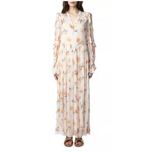 NWT Zadig & Voltaire Riciny Mousseline Ruffled Floral Maxi Dress (no slip)